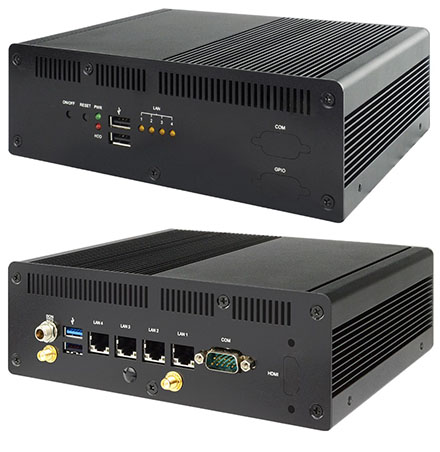 Jetway HBFDF13i-6412-B (Intel Elkhart Lake) [4x Intel® i225V 2.5GbE, Fanless, WLAN]